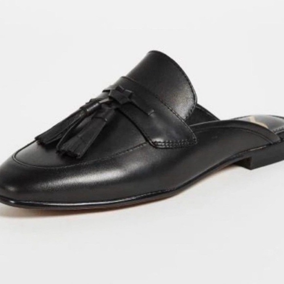 Sam Edelman Paris Mule Size 6 Leather Black Tasseled - Picture 2 of 4